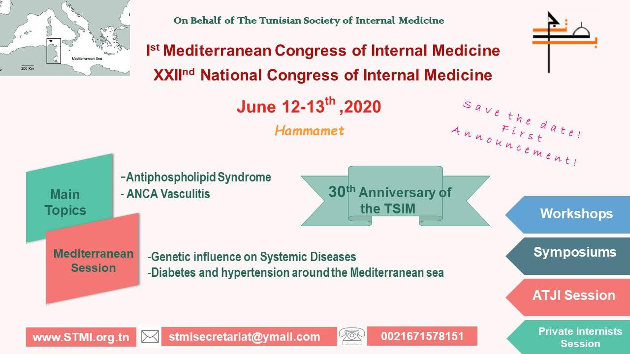 1er Congrès méditerranéen de médecine interne-XXIIe Congrès national de médecine interne